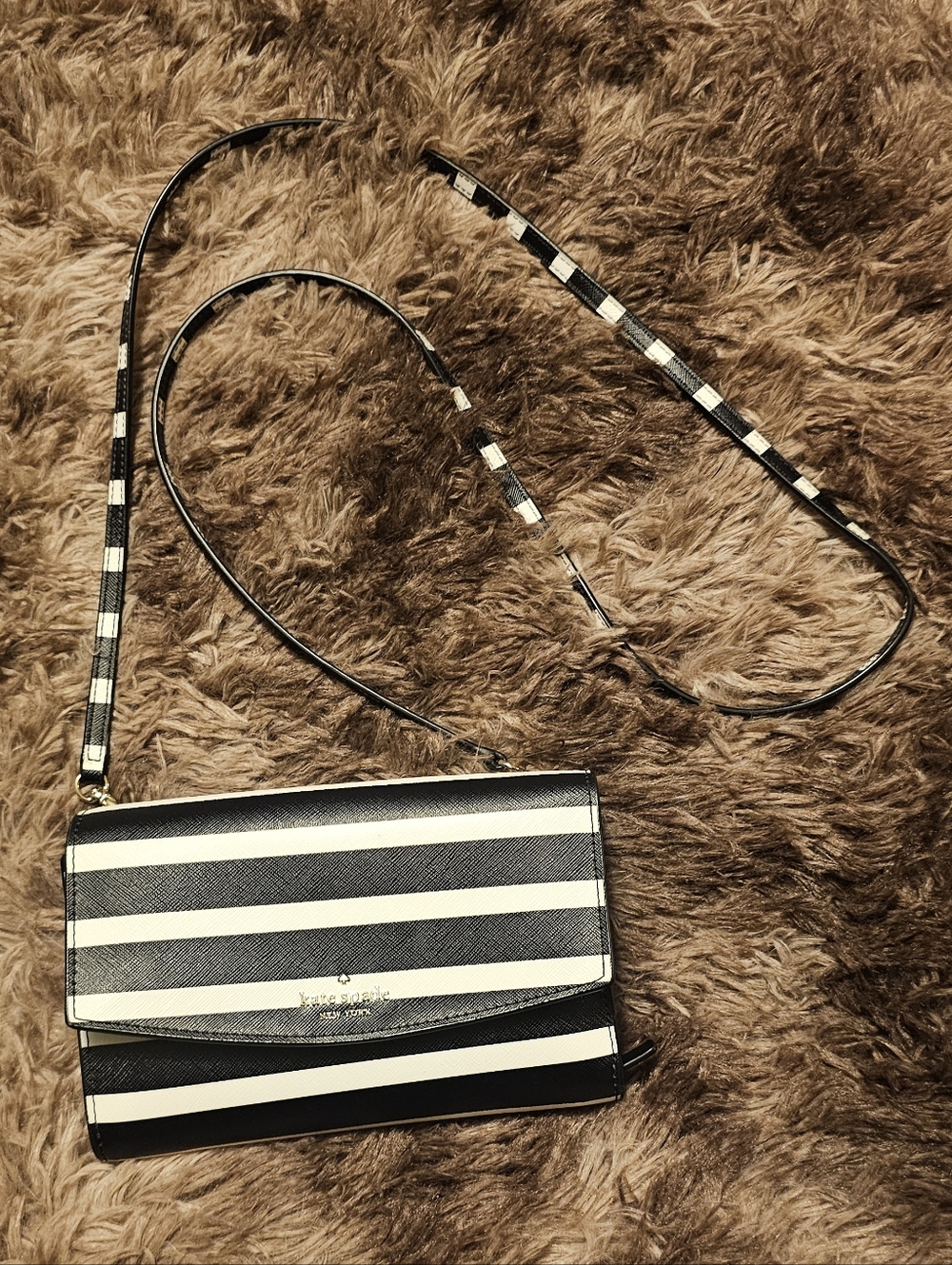 Kate Spade Laurel Way Winni Striped Crossbody Clutch